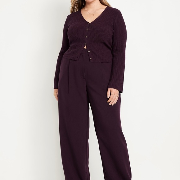 Old Navy Purple Wide Leg Pants - Picture 1 of 5